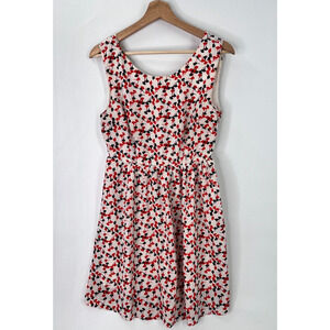 Nymphe Los Angeles Multicolor Floral A Line Lined Dress Junior's Large